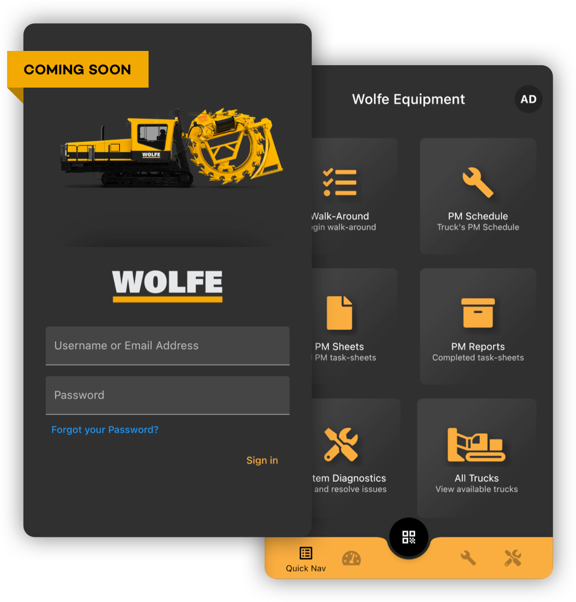 Wolfe Equipment App